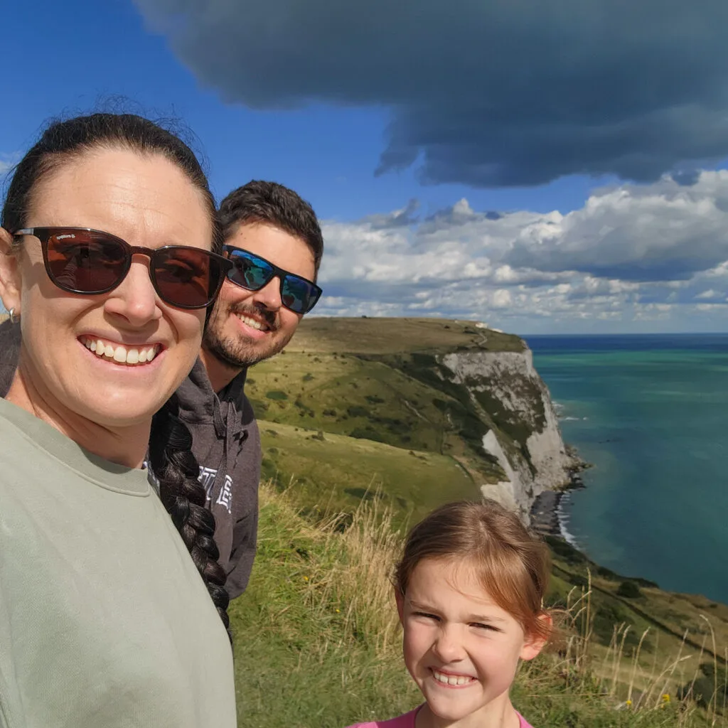 Family Photo at White Cliffs of Dover, England